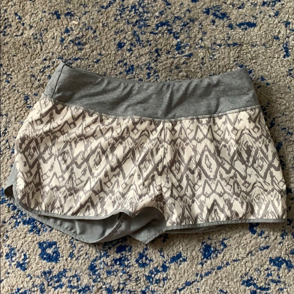 Gray Patterned Athletic Shorts